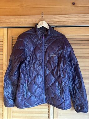 Mont-bell Women's Quilted Down Puffer Jacket in Deep Plum